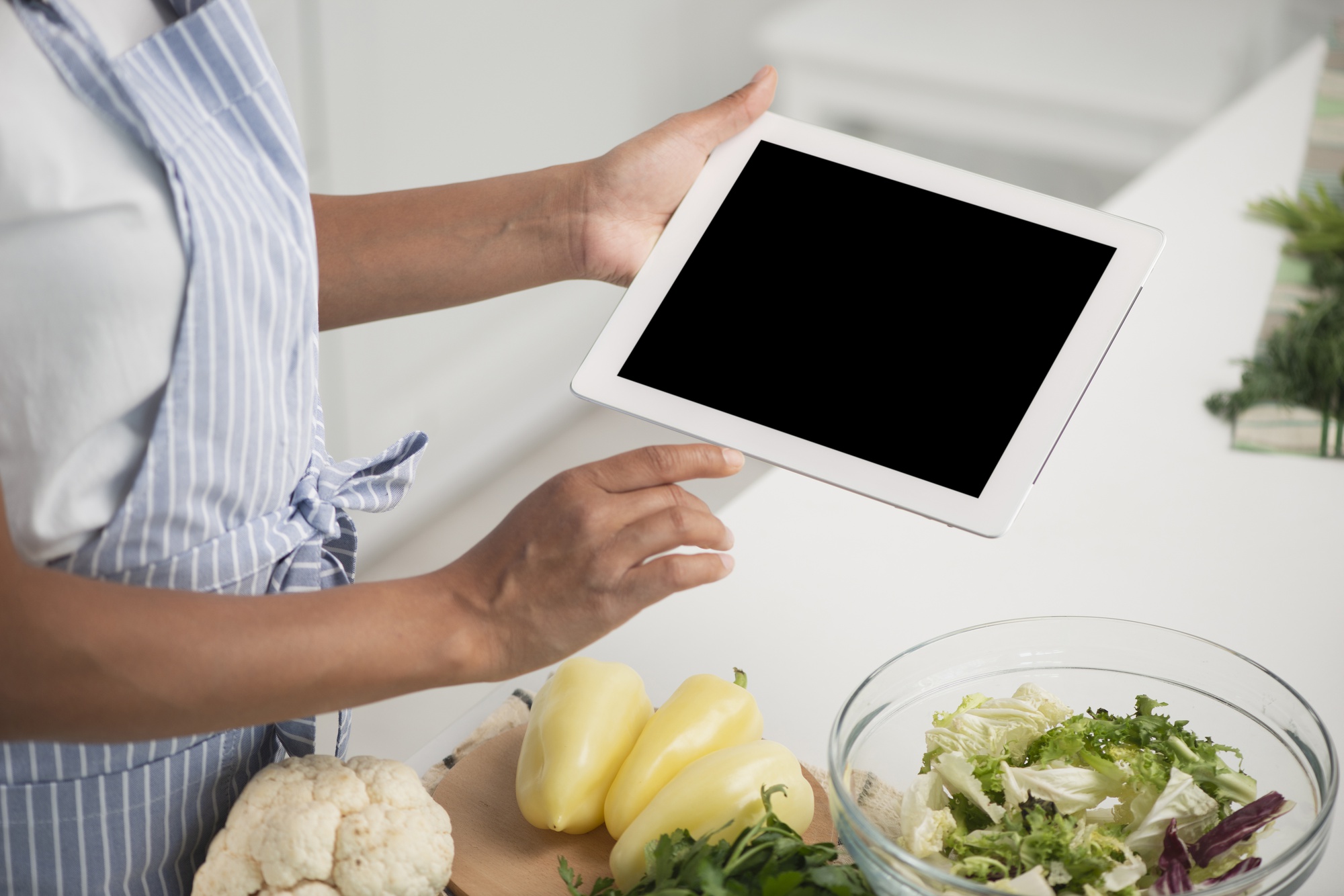 Subscription plan overview on tablet